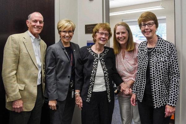 The Meehan Family stand with President Laura Casamento.